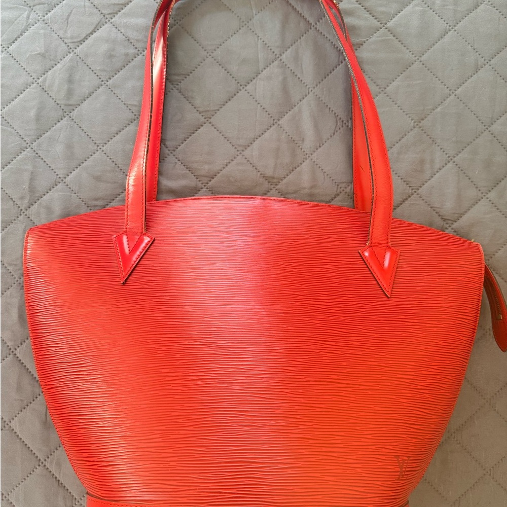 Authentic Louis Vuitton Red Epi Saint Jacques Tote - Picture 2 of 12